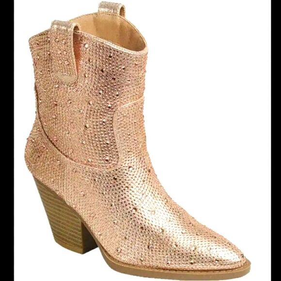 BRAND NEW FOREVER RIVER RHINESTONE WESTERN BOOTIES - Picture 7 of 13